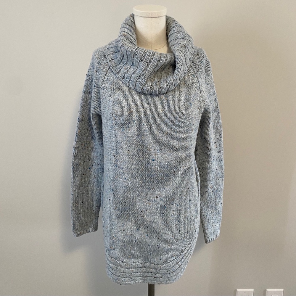 Cynthia Rowley Cowl Neck Wool Side Zip Sweater